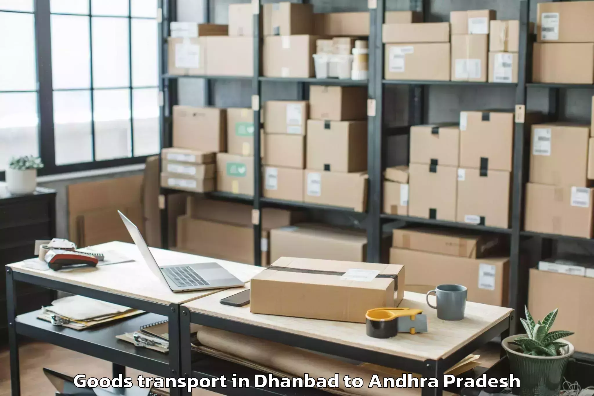 Book Dhanbad to Vignan University Guntur Goods Transport Online